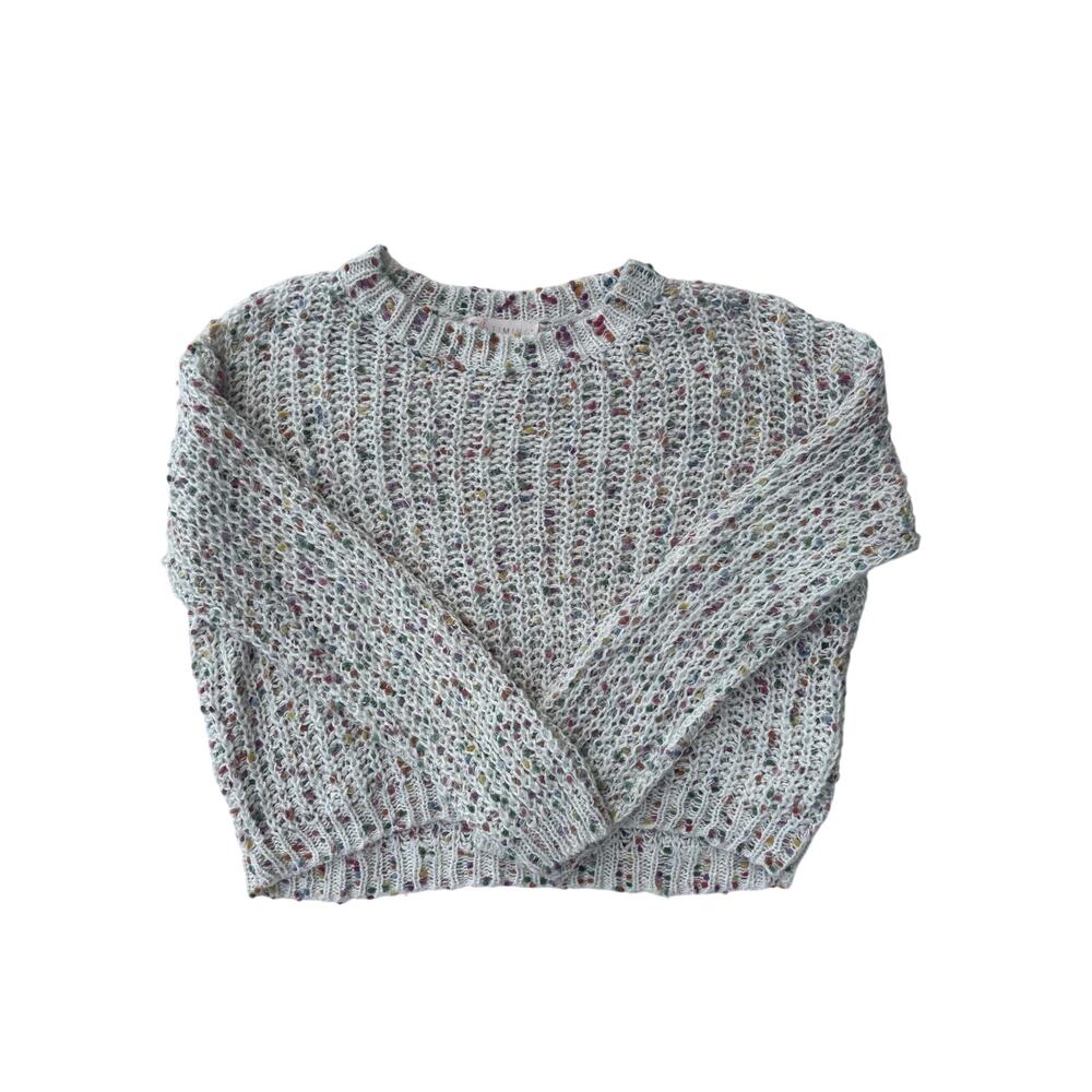 Timing Confetti Knit Crewneck Sweater, Size S